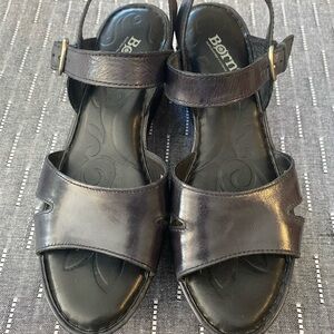Born Women's Elegant Black Leather Sandals 9